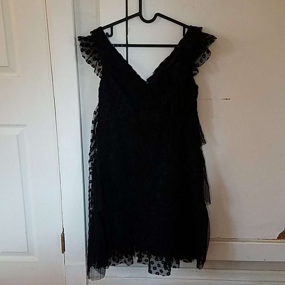 Anna Sui cocktail dress, black tulle 4
